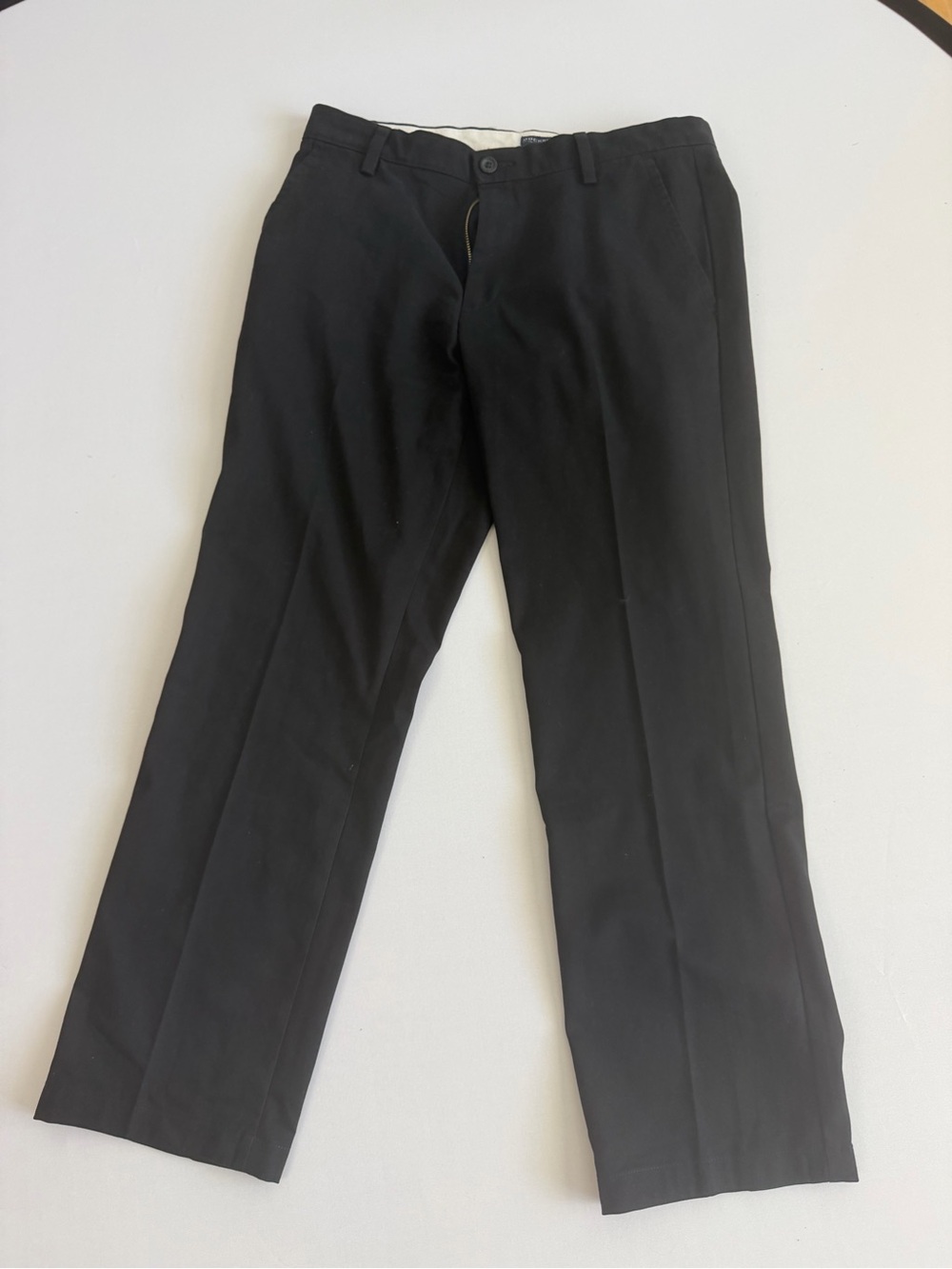 Dockers Signature Khaki Straight Fit Men’s Black Dress Pants W32 L30